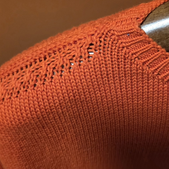 Gallego Desportes France Womens Oversized Cotton Balloon Orange Sweater M/L - Picture 5 of 7